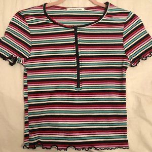 lettuce trim stripe tee
